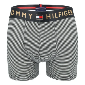 Bokserki męskie majtki szare w białe paski TOMMY HILFIGER B26
