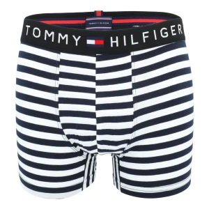 Bokserki męskie majtki granatowe w białe paski TOMMY HILFIGER B30