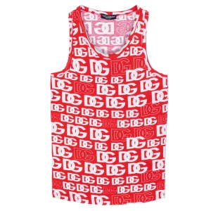 Top męski koszulka bezrękawnik czerwony DOLCE&GABBANA T6