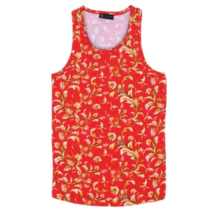 Top męski koszulka bezrękawnik czerwony VERSACE T9