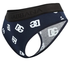 Majtki damskie stringi thong granatowe DOLCE&GABBANA M3