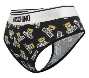 Majtki damskie stringi thong czarne MOSCHINO M5