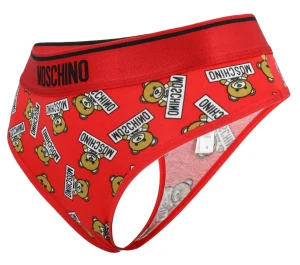 Majtki damskie stringi thong czerwone MOSCHINO M6