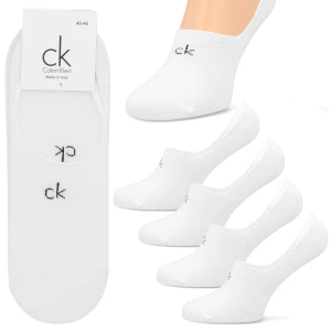 Skarpetki stopki skarpety niskie męskie CALVIN KLEIN 2-pak białe rozmiar 40-46