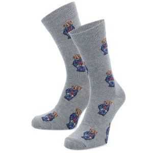 Skarpetki skarpety długie męskie POLO RALPH LAUREN szare rozmiar 41-46