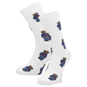 Skarpetki skarpety długie męskie POLO RALPH LAUREN białe rozmiar 41-46