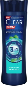 Szampon 3w1 CLEAR Men Shampoo & Shower Gel 350ml