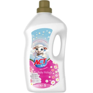 Płyn do Płukania Tkanin Zmiękczający ACT Soft Baby Melody 60 prań 3L