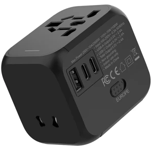 Adapter Podróżny Międzynarodowy Przejściówka Gniazdko z Ładowarką USB