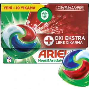 Kapsułki do Prania Białych Tkanin Ariel OXI EKSTRA All in One 10 sztuk