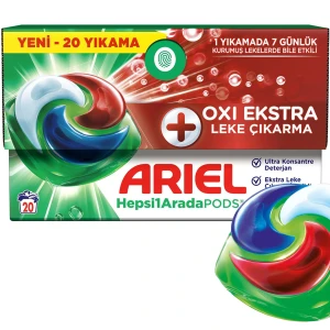 Kapsułki do Prania Białych Tkanin Ariel OXI EKSTRA All in One 20 sztuk