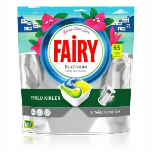 Fairy Platinum All in One Lemon - Kapsułki do zmywarki - 65 sztuk