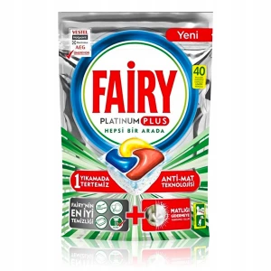 Fairy Platinum Plus All in One Lemon - Kapsułki Tabletki do Zmywarki - 40 sztuk