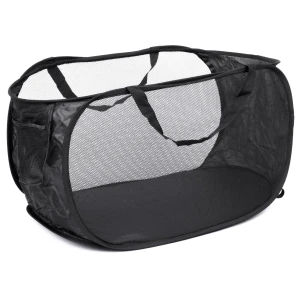 Siatkowy Kosz na Pranie Czarny