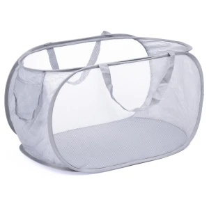 Siatkowy Kosz na Pranie Szary