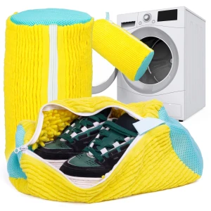 Torba do Prania Butów Worek Ochronny do Pralki z Mikrofibry Żółty