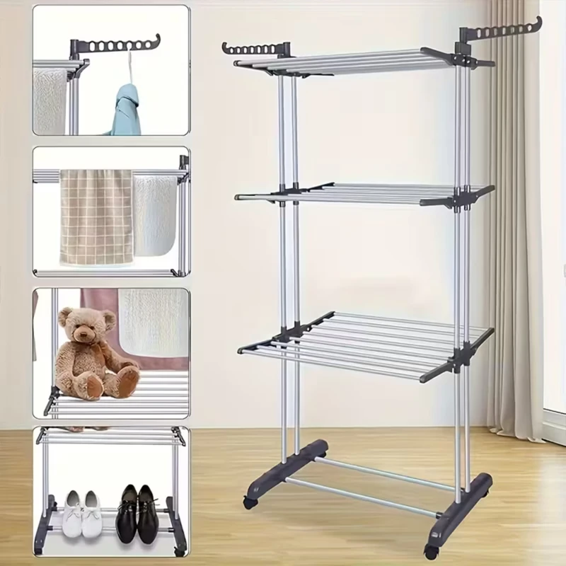 suszarka na pranie pionowa, suszarka wielopoziomowa, suszarka na kółkach