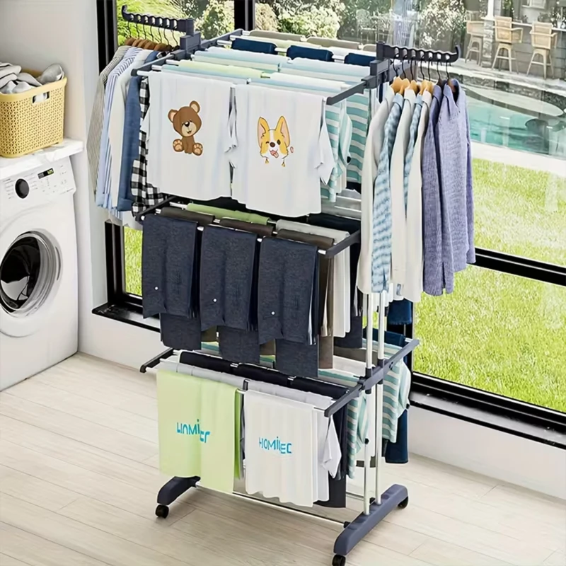 suszarka na pranie pionowa, suszarka wielopoziomowa, suszarka na kółkach