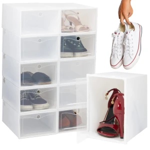 Pojemniki do przechowywania butów Biały WERDANO HOME 10 sztuk