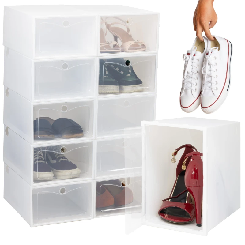 pojemniki do przechowywania butów, pudełka na buty, organizery na buty, pudełka składane