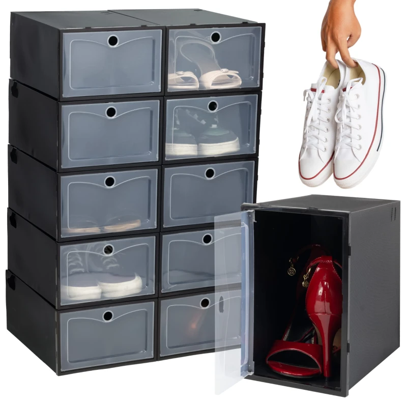 pojemniki do przechowywania butów, pudełka na buty, organizery na buty, pudełka składane