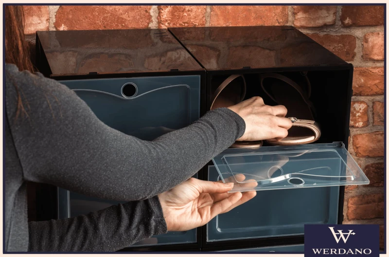 pojemniki do przechowywania butów, pudełka na buty, organizery na buty, pudełka składane