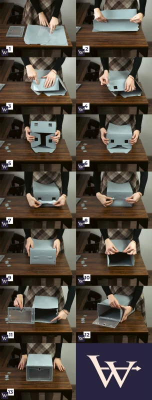 pojemniki do przechowywania butów, pudełka na buty, organizery na buty, pudełka składane