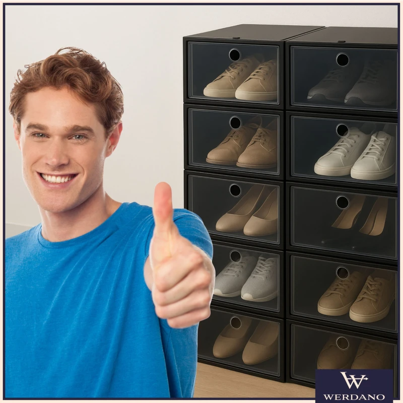 pojemniki do przechowywania butów, pudełka na buty, organizery na buty, pudełka składane