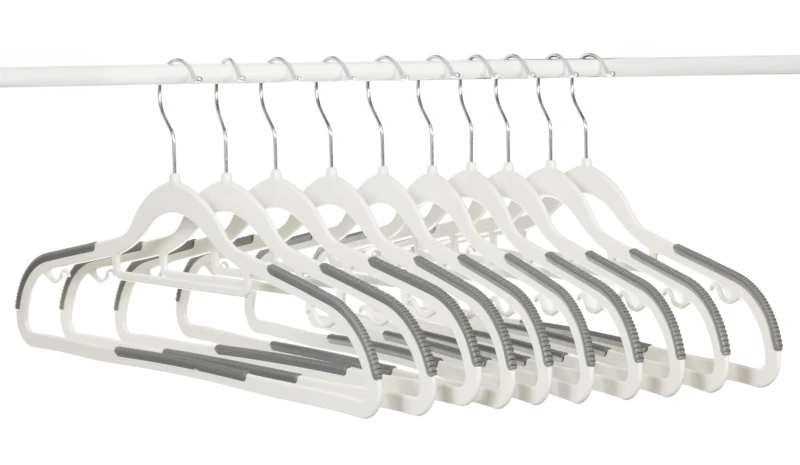 wieszaki antypoślizgowe, wieszaki na ubrania, wieszaki zestaw 10 sztuk
